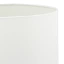 Relaxdays Lámpara Mesita Moderna, Diseño Abstracto, Luz Sobremesa, Pantalla Tela, E27, 50 x 25 cm, Plateado y Blanco - 6