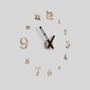 Giallobus - Reloj Typos - Typos - Madera de MDF - Float ⌀ 60/80/110cm - 07 - Wood - Reloj de Pared Moderno - Números Adhesivos 3D - Diámetro Variable 60/80/100cm - 2