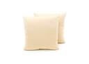BIANCHERIAWEB Coppia Cuscini Arredo Imbottiti Tessuto Ottoman in Tinta Unita Colore Beige 02 40x40 Beige 02 - 1