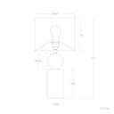 LEDKIA LIGHTING - Lámpara de Mesa Cerámica Rahma | Diseño Boho Chic | Base Cerámica y Pantalla Tela | Soporte Bombilla E27, Beige - 9