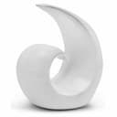 FeinKnick Elegante Escultura de cerámica - decoración Moderna en Blanco - Espiral Decorativa de 20 cm de Altura - también Adecuada para Regalo - 8
