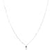MALU MAIESE - Collar Mini Stones Plata 925, Colgante Minimalista con Piedra Semi Preciosa, Cadena Veneciana Plata y Mineral, Regalo Perfecto para Mujer (Calcedonia Azul, 40 cm en Plateado) - 1