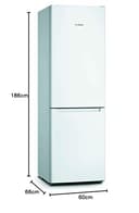 Bosch Home & Kitchen Appliances Bosch KGN34NWEAG Serie 2 Freestanding Fridge Freezer, No Frost, 297L capacity, 60cm wide, White - 17