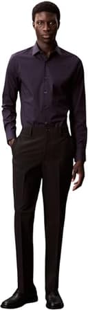 Calvin Klein Camisas de Vestir Delgadas ESNTL Poplin Nos STR SLD para Hombre, Azul (Cielo Nocturno), Talla M - 6