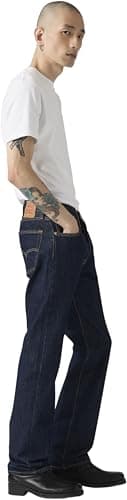 Levi's Herren Jeanshose 501 Original mit Knopfleiste, Straight Fit, Rinse, W34/L34 - 2