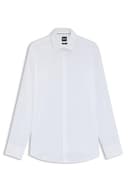 BOSS Herren H-HANK-C1-214 Slim-Fit Hemd aus elastischer Baumwoll-Popeline mit bügelleichtem Finish Weiß 38 - 1