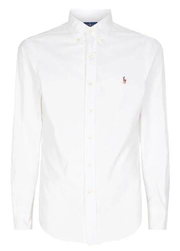 Polo Ralph Lauren Men's Slim-Fit Oxford Button Down Shirt, Rl White, M