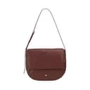 DUDU Borsa Donna Grande in Vera Pelle Con Patta Davanti, Borsa a Tracolla Regolabile e Chiusura a Patta Con Bottoni Magnetici – Elegante e Pratica per Ogni Occasione Schokolade - 1