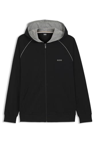 BOSS Mix&Match H - Sudadera con Capucha para Hombre, -001 Negro., L
