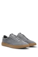 Boss Zapatillas Kieran Tenn para Hombre de Gamuza con Suela de Goma, Talla, Gris Claro, 41 EU - 3