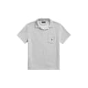 Ralph Lauren Men Polo Shirt Custom Slim Fit Terry Polo Shirt Grey Size Large L - 1
