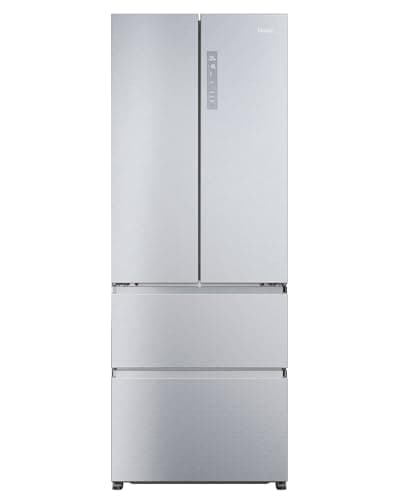 Haier French Door Fridge-Freezer Combination 70 cm Width I 446 L French Door Fridge, Freestanding I Double Door Fridge with Freezer, No Frost I LED, Touch Display I FD 70 Series 5 HFR5719ENMG