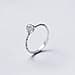 Cunluna Anillo de Plata S925, Anillo de Piedra Lunar de Moda Coreana Femenina Temperamento Personalidad Anillo de Dedo Índice en Forma de Gota Mujer Mujeranillo de plata s925, Apertura regulable - 2