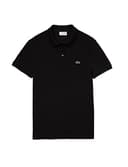 Lacoste Herren Polo-Shirt Kurzarm PH4012, Männer Polo-Hemd,2 Knopf,Slim Fit,Schwarz,6 - 1