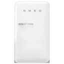 Smeg, FAB10RWH6 Kühlschrank, Tisch Top Vintage, 1 Tür, 122 l, Scharniere rechts, kalt statisch, Gefrierschrank 17 l, 1 verstellbares Einlegeboden, 1 Gemüsefach und LED-Beleuchtung, H 97 cm, weiß - 1