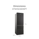 Haier 3D 60 Series 5 HTW5618DNPT - Frigorífico Combi, WIFI, Botellero, Cajones Direct Access, Direct Flow, 360L, MyZone Pro, HumidityZone, Total No Frost, An 59,5cm, Motor Inverter, LuzLED, Negro - 3