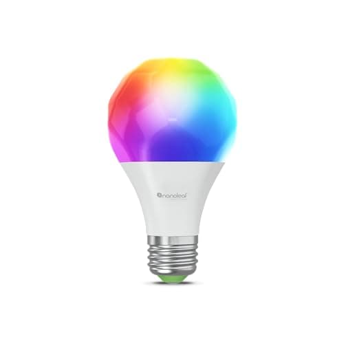 Nanoleaf Matter Essentials Lampadina E27 RGBW Smart e Dimmerabile - Luci Led 16M Colori, Matter over Thread, Bluetooth, Funziona con Google Home Apple, Sincronia Musica e Monitor, Casa e Gaming