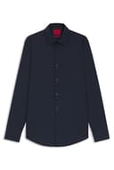 HUGO Mens Kenno Slim-fit Business Shirt in Cotton poplin - 1