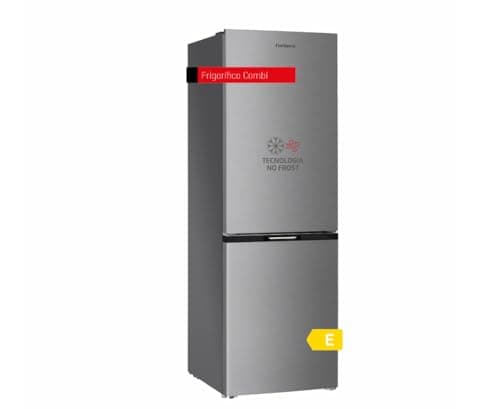 Corbero - Frigorífico Combi | CCH18024X | No Frost | 253L | 181 cm | Luz LED | Cajón Crisper | Estantes de Cristal | Inox