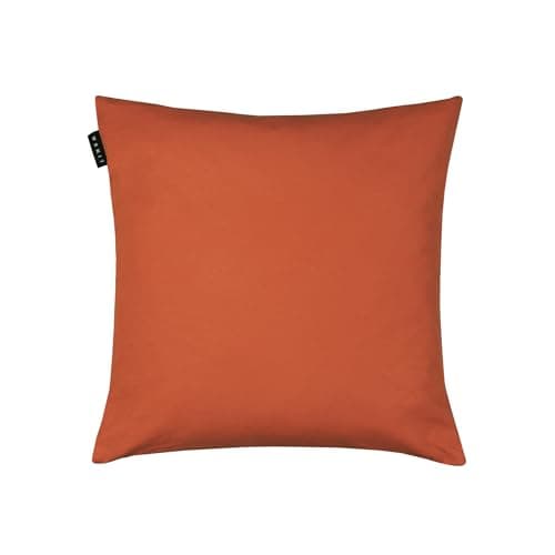 LINUM Annabell Elegant Cushion Cover 40 x 40 cm, 100% Cotton, Machine Washable, Rust Orange
