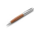 LN Roma Pen, Splendida Penna Roller, Penna a Sfera, Refill Inchiostro Nero, Penna Artigianale, Penne Professionali, Penna Fatta a Mano, Penne Eleganti, Confezione Regalo (Basic-Cromo/Legno) - 1