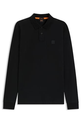 Boss Polo Passerby Slim Fit de algodón elástico con Logotipo, Negro1, M