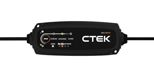 CTEK NXT 5 Smart Battery Charger 12V, Lead Acid and Lithium Compatible, Robust 5A Charger, Reconditioning Mode, AGM Optimisation, Temperature Compensation, Easy-to-Use Battery Maintainer