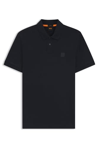 BOSS Mens Passenger Stretch-Cotton Slim-fit Polo Shirt with Logo Patch