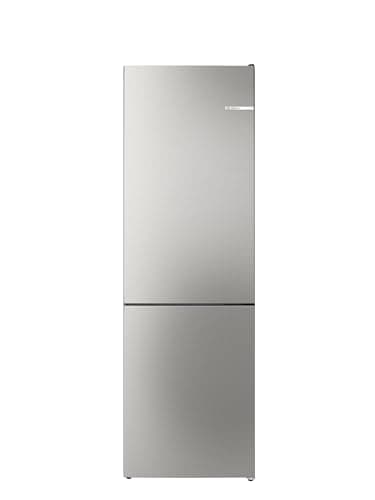 Bosch Serie 4, Freistehende Kühl-Gefrier-Kombination mit Gefrierbereich unten, 186 x 60 cm, Metall-Optik, Total No Frost, KGN362LAF