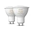 Philips Hue White Ambiance Smart Light Bulb 2 Pack [GU10 Spot] with Bluetooth. Works with Alexa, Google Assistant and Apple Homekit. - 1