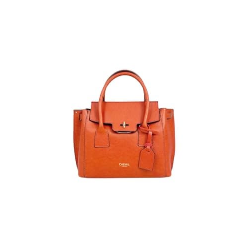 Cheval Firenze Atria Mini Genuine Leather Handbag Made in Italy, orange