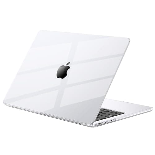 EooCoo Compatible for MacBook Pro 16 inch Case 2026 M5 A3428 A3429 M4 A3403 A3186 M3 A2991 M2 A2780 M1 A2485 Pro/Max, Transparent Plastic Hard Shell Cover 2025-2021,Smooth Shiny Surface, Crystal Clear