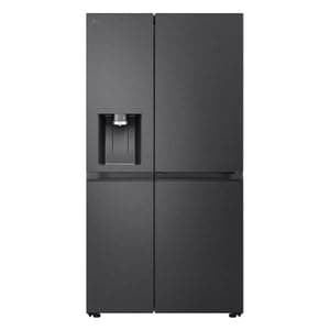 LG GSJE81EPBD Side-by-Side Kühlschrank mit Eis-, Crushed Ice- & Wasserspender, 628 L, interner Wassertank, UVnano, DoorCooling+, LINEARCooling, Wi-Fi, Metallic Black [Energieklasse D]
