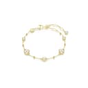Swarovski Imber Armband, Weißes, Vergoldetes Damenarmband mit Strahlenden Rundkristallen und Schimmernden Metalltropfen - 1