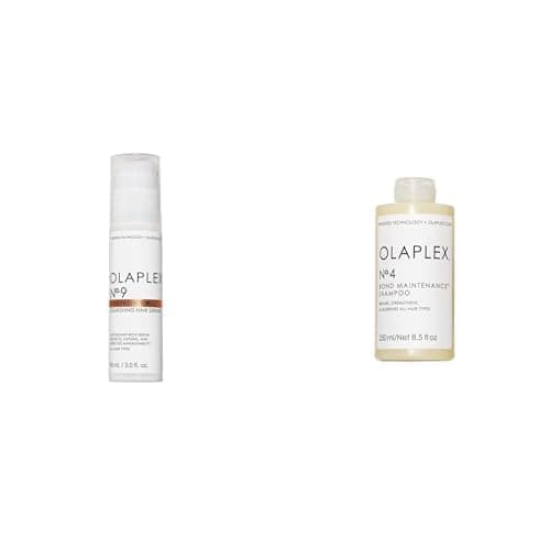 OLAPLEX No.9 Protective Hair Serum, 90 ml (Pack of 1) & No.4 Bond Maintenance Shampoo, 250 ml (Pack of 1)