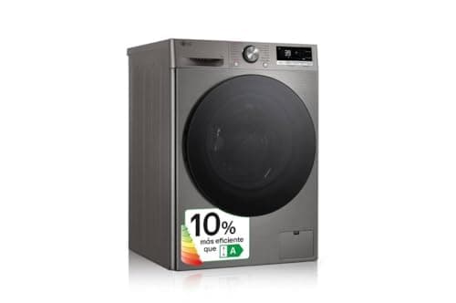 Lavadora LG F4WR7009AGS Serie 700 Clase A 9 Kg 1400 rpm AI Direct Drive™ TurboWash™360˚ Inox