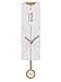 FGnano Elegant Modern Rectangular-Shaped Pendulum Wall Clock, White Gray and Light Brown, MDF, Sized in 5.7"x18.3"x1.8", with White Gift Box - 1
