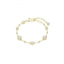 Swarovski Imber Armband, Weißes, Vergoldetes Damenarmband mit Strahlenden Rundkristallen und Schimmernden Metalltropfen - 4