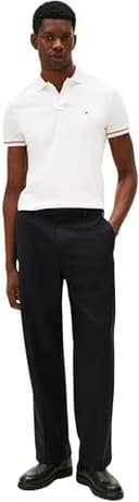 Tommy Hilfiger Men Liquid Cotton RWB Cuff Slim Polo MW0MW41612 S/S Polo, White, M - 5