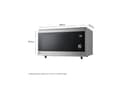 LG MJ3965ACS - Horno Microondas, 4 en 1, Display Digital, de 39 Litros y 1100 W, Microondas con Función Smart Inverter y EasyClean, Cocina Rápido, Mantiene Sabor, Color Negro y Acero - 8