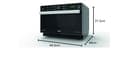 Whirlpool MWP 337 SB Encimera - Microondas (Encimera, Microondas con grill, 33 L, 900 W, Giratorio, Tocar, Negro, Plata) - 6