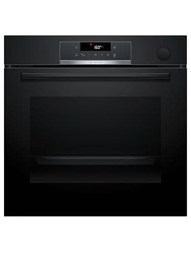 Bosch HRG532BB3 Serie 4, Forno con vapore da incasso, Display LED Touch, Funzione Air Fry, EcoClean, 15 programmi automatici, Nero, 60 x 60 cm