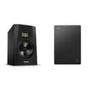 ADAM Audio T7V Studio Monitor for recording, mixing and mastering, Studio Quality Sound (Single) & Seagate Portable Drive, 1TB, External Hard Drive, Dark Grey, for PC Laptop and Mac - 1