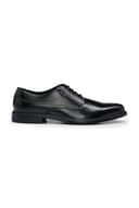 HUGO Mens Kerr Derb Derby Shoes in Nappa Leather with Embossed Logo Size 7 Black - 1