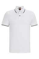 BOSS Mens Passertip Logo-Patch Slim-fit Polo Shirt in Stretch Cotton - 1