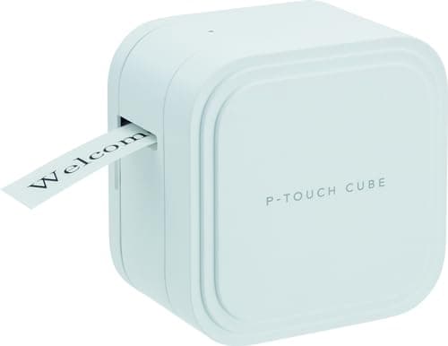 Brother P-touch CUBE Pro PT-P910BT, Stampante per etichette e nastri completa e compatta con ricarica USB e connettività Bluetooth, Taglierina automatica a taglio completo o parziale, fino a 36 mm
