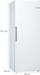 Bosch GSN58AWCV Serie 6 XXL-Gefrierschrank, 191 x 70 cm extra breit, 365 L, NoFrost nie wieder abtauen, LED-Beleuchtung gleichmäßige Ausleuchtung, BigBox Platz für großes Gefriergut - 6