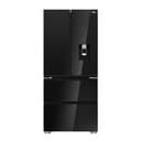 Haier French Series 7 American Fridge Freezer - Obsidian Glass - D Rated - 1
