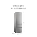 Haier 3D 60 Series 5 HTW5618ENMG - Frigorífico Combi, WIFI, Botellero, Funciones Inteligentes, 360L, My Zone, Cajón Humidity Zone, Total No Frost, Ancho 59,5cm, Motor Inverter, Luz LED, Inox - 2