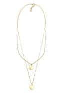 Elli Necklace Layer-Look with Geo Minimal Platelet Pendants in 925 Sterling Silver Gold Plated - 3